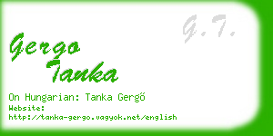 gergo tanka business card