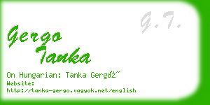 gergo tanka business card